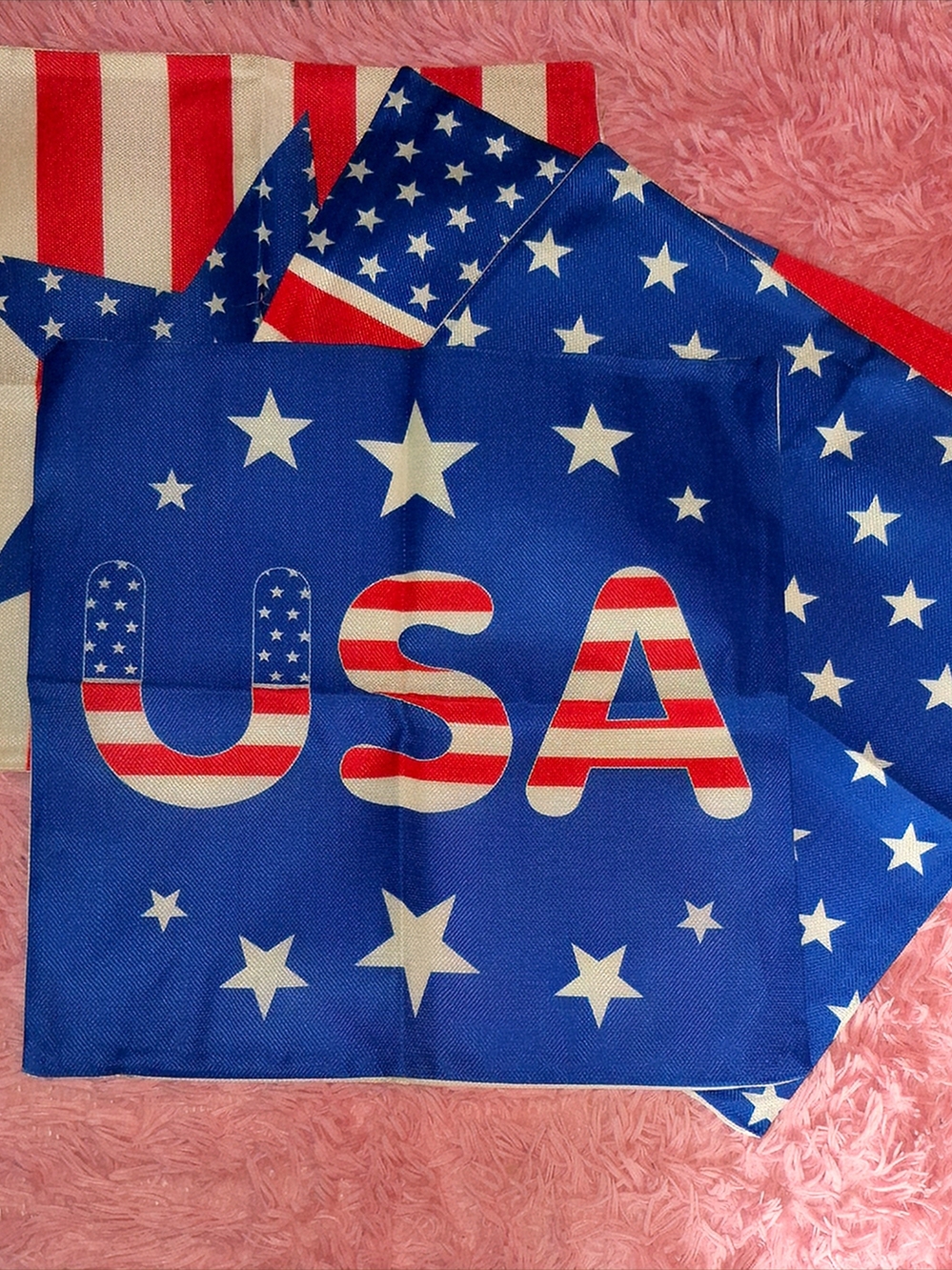 Patriotic Blue Star Holiday Pillow Cover 18×18